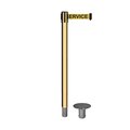 Montour Line Stanchion Belt Barrier Removable Base Pol.Brass Post 11ft.Serv..Belt MX630R-PB-OUTOFYB-110